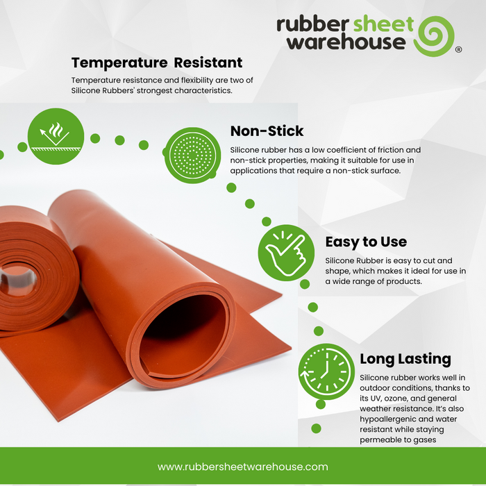 Silicone Rubber Rolls & Sheets 60A Medium Hardness