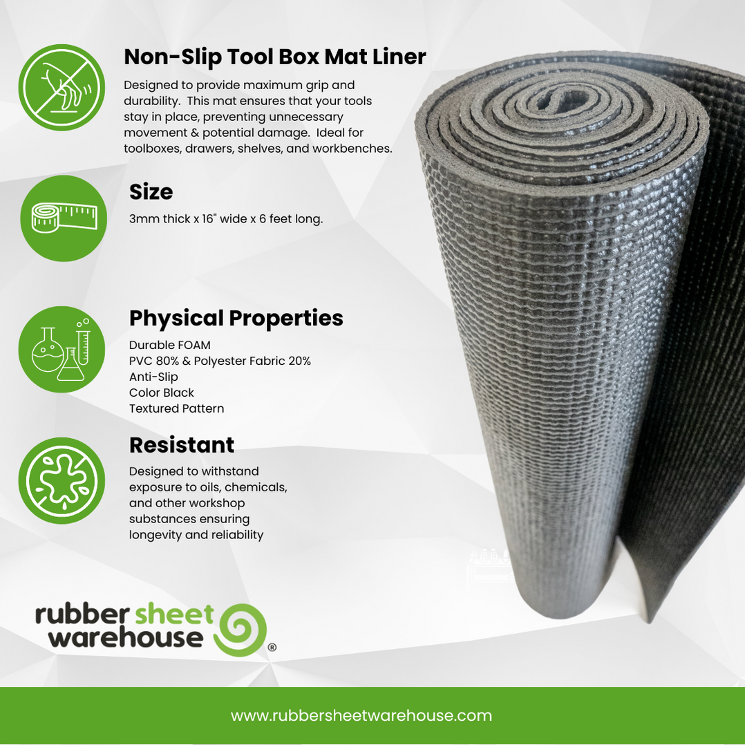 Tool Box and Shelf Liner — Rubber Sheet Warehouse®