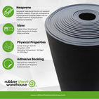 Neoprene Rubber Strips [10 Foot Lengths] 60a Medium Hardness — Rubber 